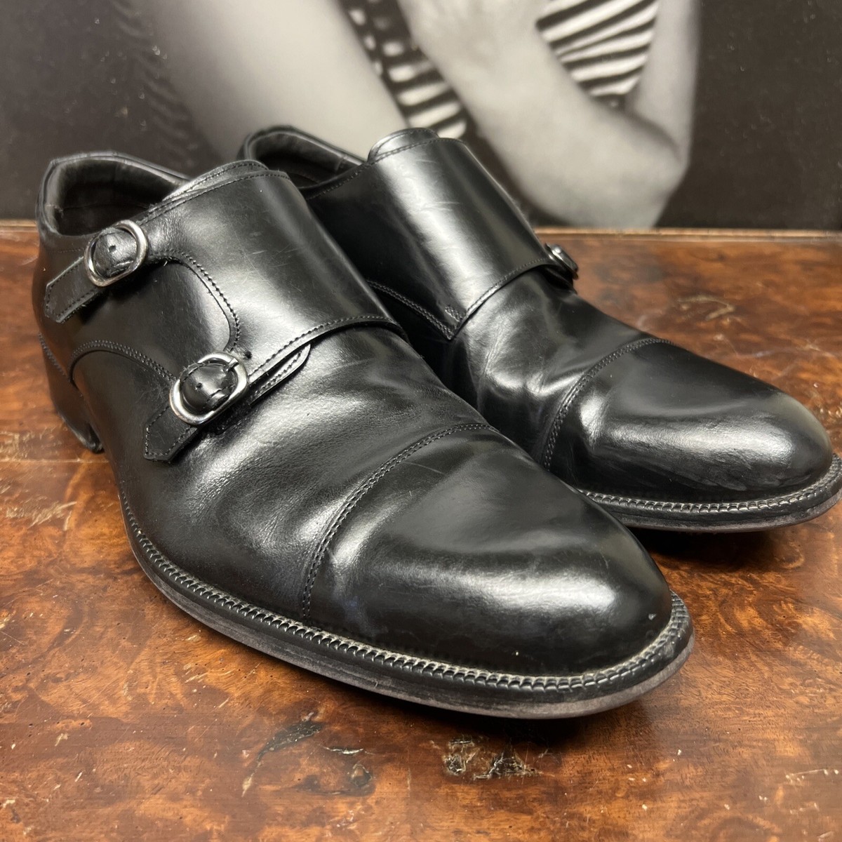 Studio Belvedere Frost Men’s Dress Black Leather Shoes Size 12 D Made in Brazil Studio Belvedere Frost Men main image 2