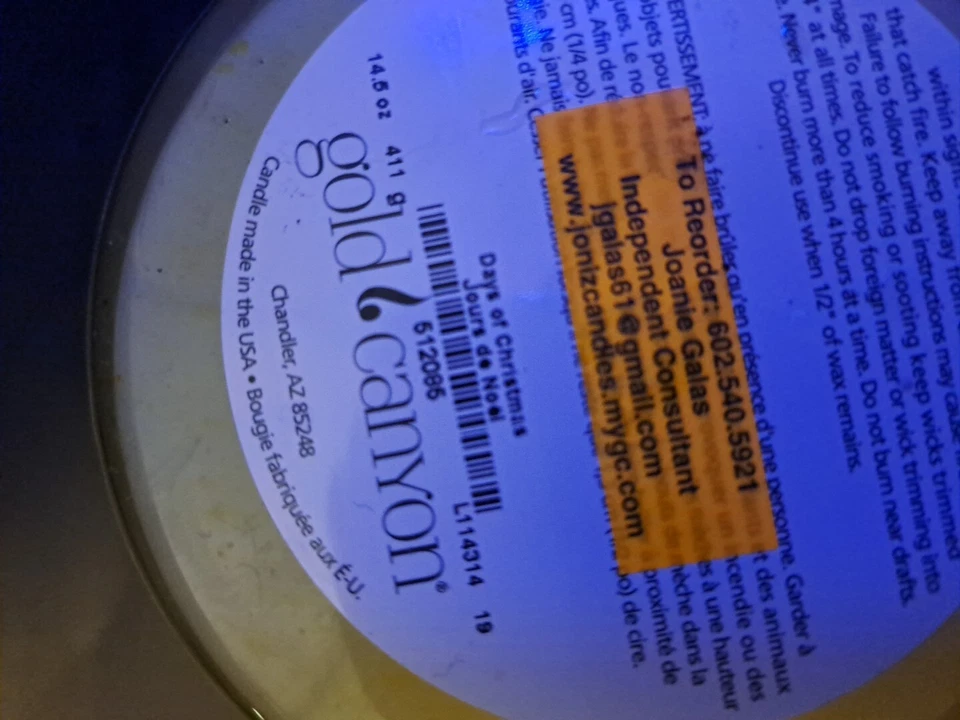 CAÑÓN DORADO DÍAS DE NAVIDAD 14,5 OZ DESCONTINUADO NUEVO Foto 3 de 4