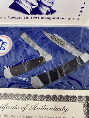 1993 Cherokee Cutlery Clinton-Gore Victory Celebration Knife Set