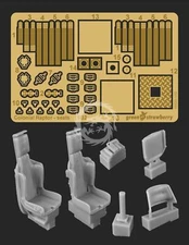 Moebius Models Colonial Raptor-seats Greenstrawberry 09920-1_32 1/32 Scale
