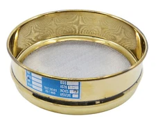 Test Sieve, 8 Inch - Full Height - ASTM No. 18 (1.0mm) - Brass - Eisco Labs