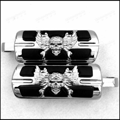 2x Foot Pegs Footrests Pedal Fits For Harley  Wide Glide FXDWG 1984-2017