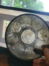 Round Glass Slides Disc Ernst Plank Magic Lantern Projector German Biblical