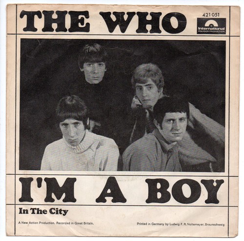 The Who – I'm A Boy / In The City - Vinyl - Single 7 " Original Cover