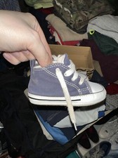 CONVERSE NEWBORN CRIB BOOTIES NAVY 88865 FIRST ALL STAR BABY SHOES SZ 4