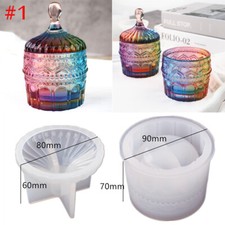 Silicone Trinket Box Epoxy Resin Molds with Lid Jewelry Storage Candle Holder
