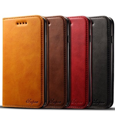 Handy Tasche Schutzhülle Book Case Flip Cover Wallet Etui Hülle Leder Magnet