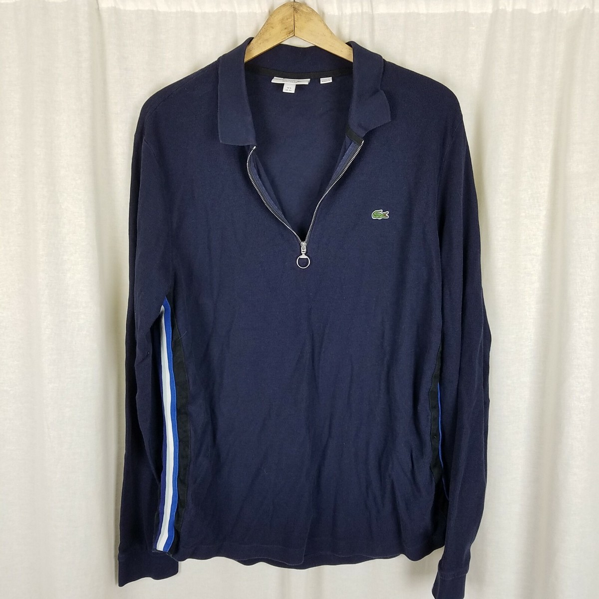 Indo Vacations Felpa Lazio Vintage Lacoste 1/4 Zip Stretch Sides