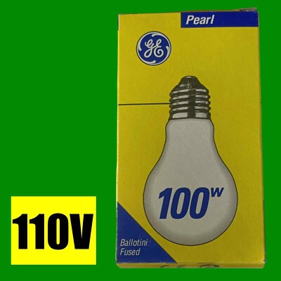 2x 100W 110V GE Glühbirnen Pearl GLS ES E27 Baustelle Girlande Lampe