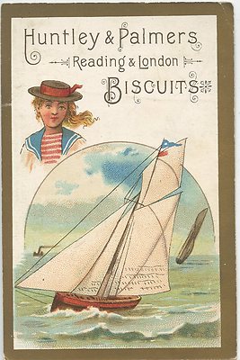 CHROMO HUTLEY & PALMIERS READING & LONDON / BISCUITS / SEGELBOOT