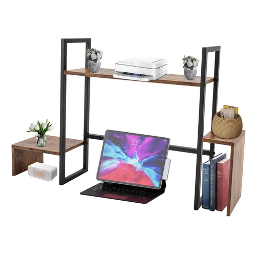 Countertop Computer Rack Desk Storage Organizer Desktop Bookshelf Display Shelf - Picture 5 of 6
