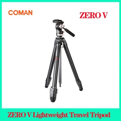 COMAN ZERO V Lightweight Carbon Fiber Outdoor Travel Tripod Quick Install Tripod
