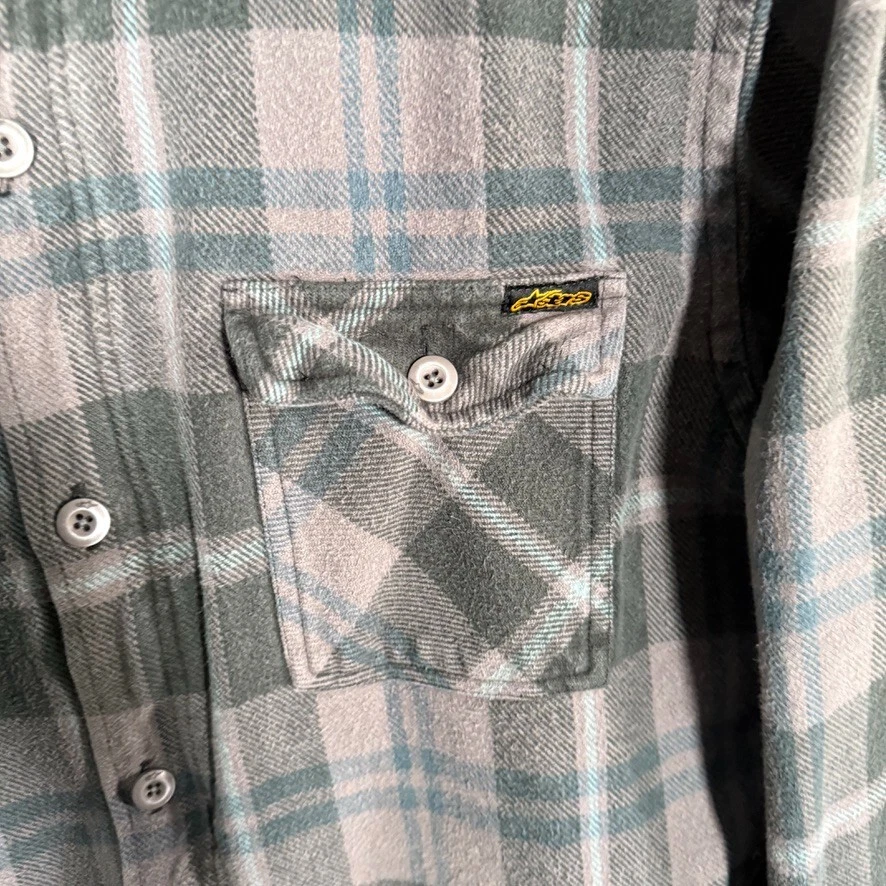AlpineStars Flannel Shirt Jacket Mens Large Gray - Image 4 of 4