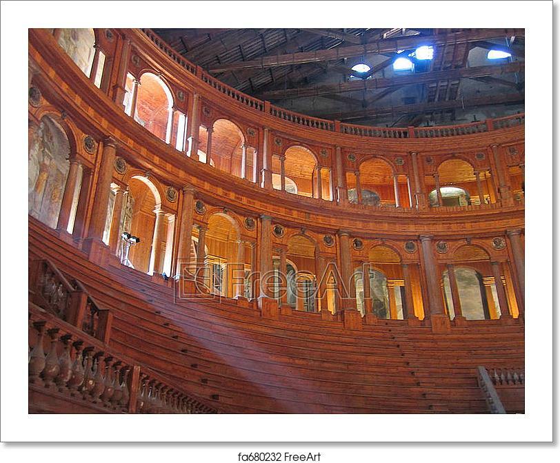Farnese Theater From Inside In Carving Art Print Home Decor Wall Art Poster - K Farnese Theater From Inside In Carving Art Print Home Decor Wall Art Poster - K
