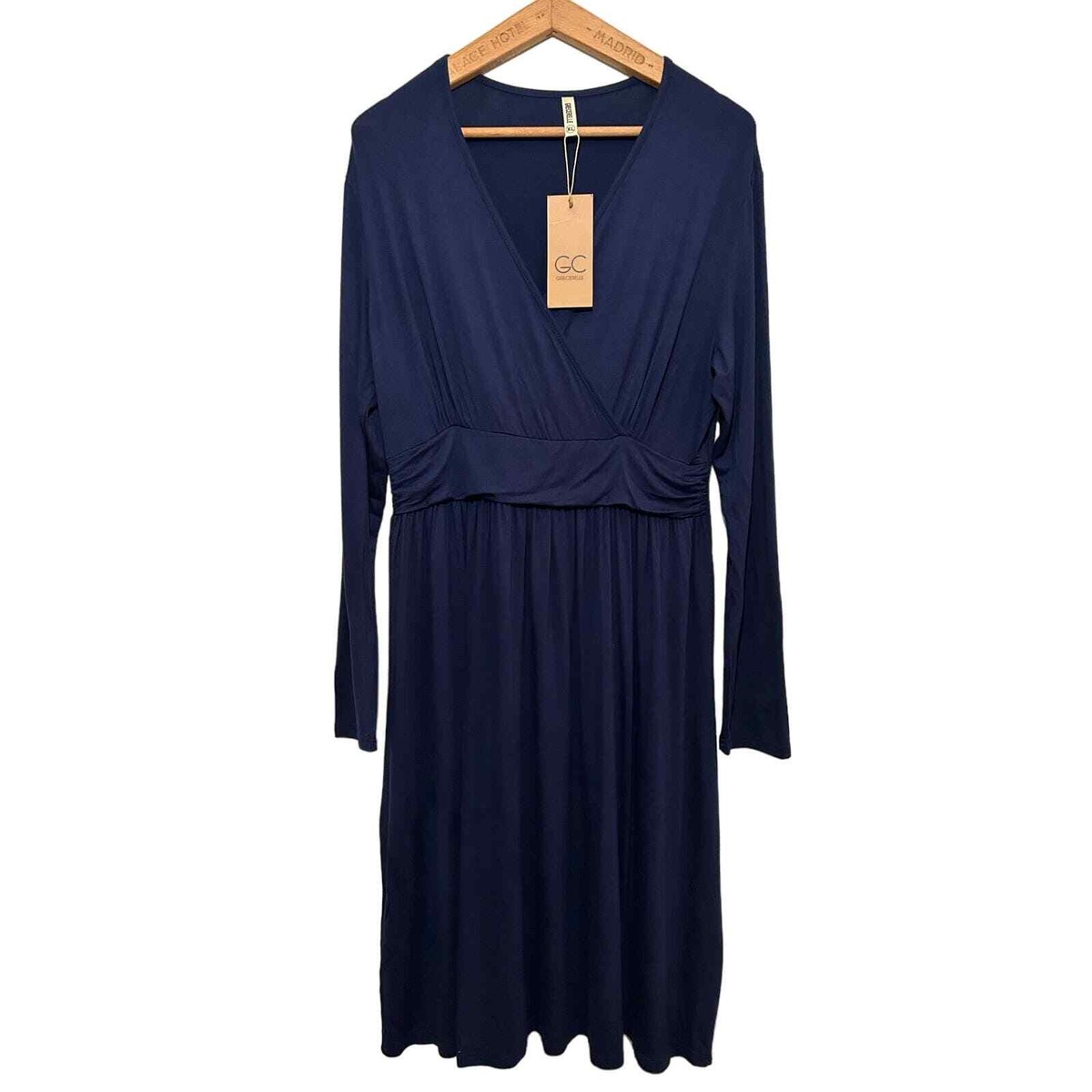 GRECERELLE Spring Summer Women's Dress Casual Long Sleeve Navy XL | eBay