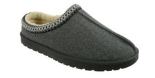 George Men's Gray Memory Foam Knit Collar Slip-on Rugged Slippers Shoes: M-L