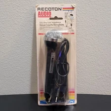 New Recoton Audio Cassette Microphone 500 OHM Low Impedance DM-150