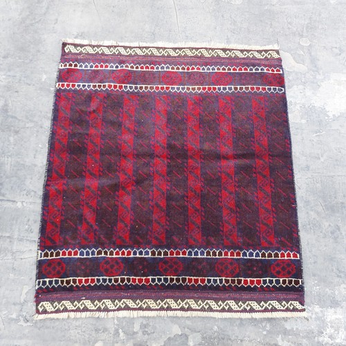 Classic Vintage Rug Wool Area Rug Afghan rug square mini rug 96x86cm Doormat 
