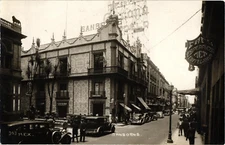 Sanborns Restaurant Old Cars Mexico City RPPC Real Photo Unposted Postcard 1920s