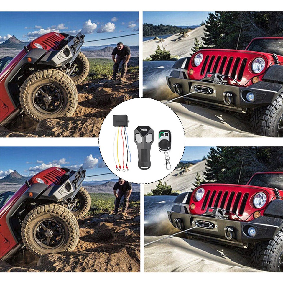 Wireless Winch Remote Control Kit DC 12V Switch Handset for Truck Jeep