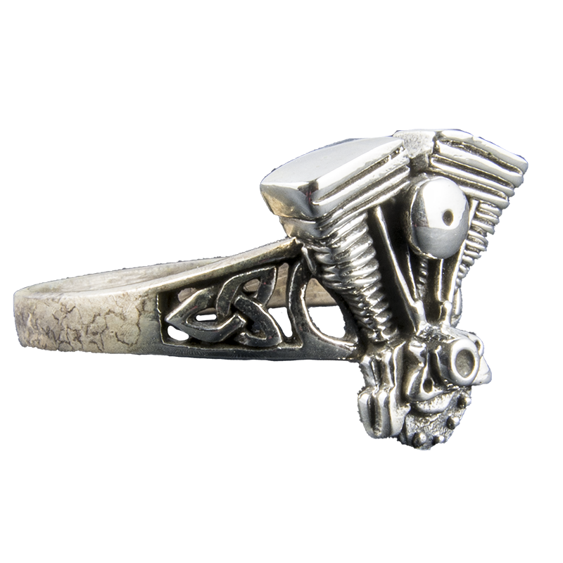 Motor bike v twin engine Ring.925 solid sterling silver Metal Biker | eBay