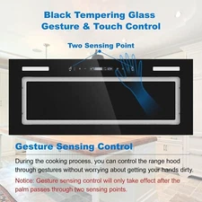 30in 900CFM Built-In Range Hood Kitchen Stove Insert Vent Touch Control w/LEDs