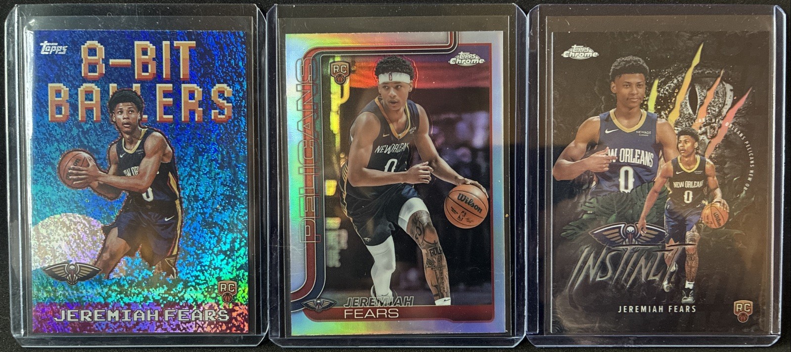 2025-26 Topps Chrome - Jeremiah Fears #257 Refractor, Instinct, 8 Bit Baller