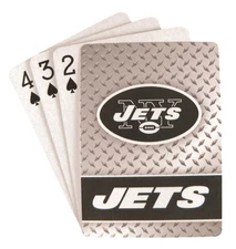 Pro Specialties Group NFL Licensed New York Jets Diamond Plate Playing Cards