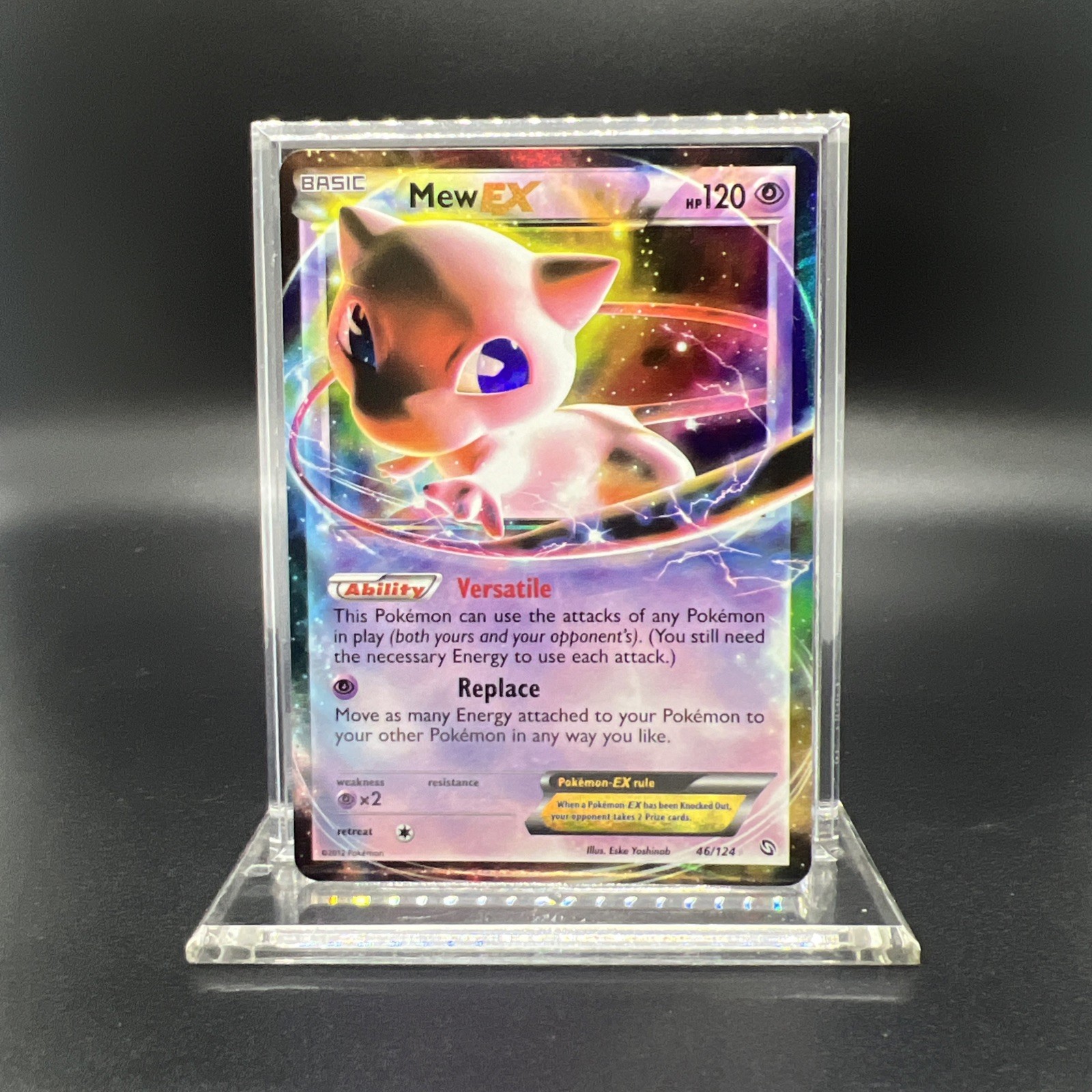 Pokemon Mew EX 46/124 Dragons Exalted Holo - LIGHT PLAY