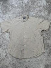 Vintage Ralph Lauren Shirt Mens 2XL Yellow Blue Check Button Down Blake Classic