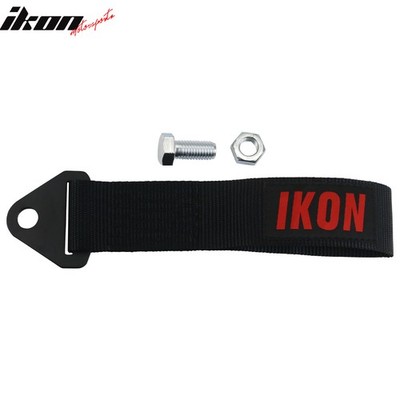 5700lbs Universal Black Tow Strap Decorative Racing Trailer Belt With IKON Logo