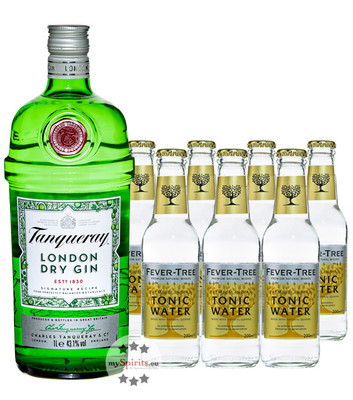 Tanqueray London Dry Gin 43,1% Vol, 0,7L & 7x Fever-Tree 0,2L inkl. 1,05 Pfand