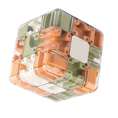 3D Maze Cube Plastic Three Dimensional Rotating Cube Training Puzzle Game Toy