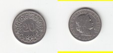 Switzerland 20 Rappen 1885