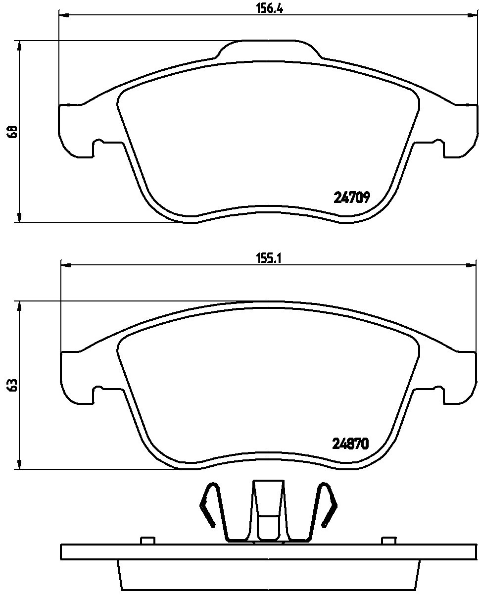 Fits BREMBO P 68 045 Brake Pad Set, Disc Brake