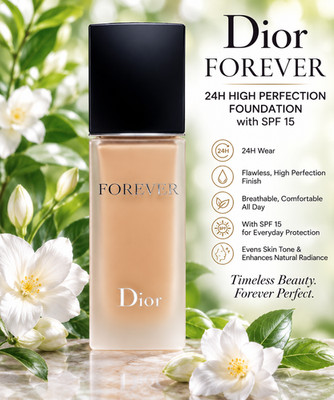 Dior Forever 24H High Perfection Foundation with SPF 15 2W0 1 OZ NEW