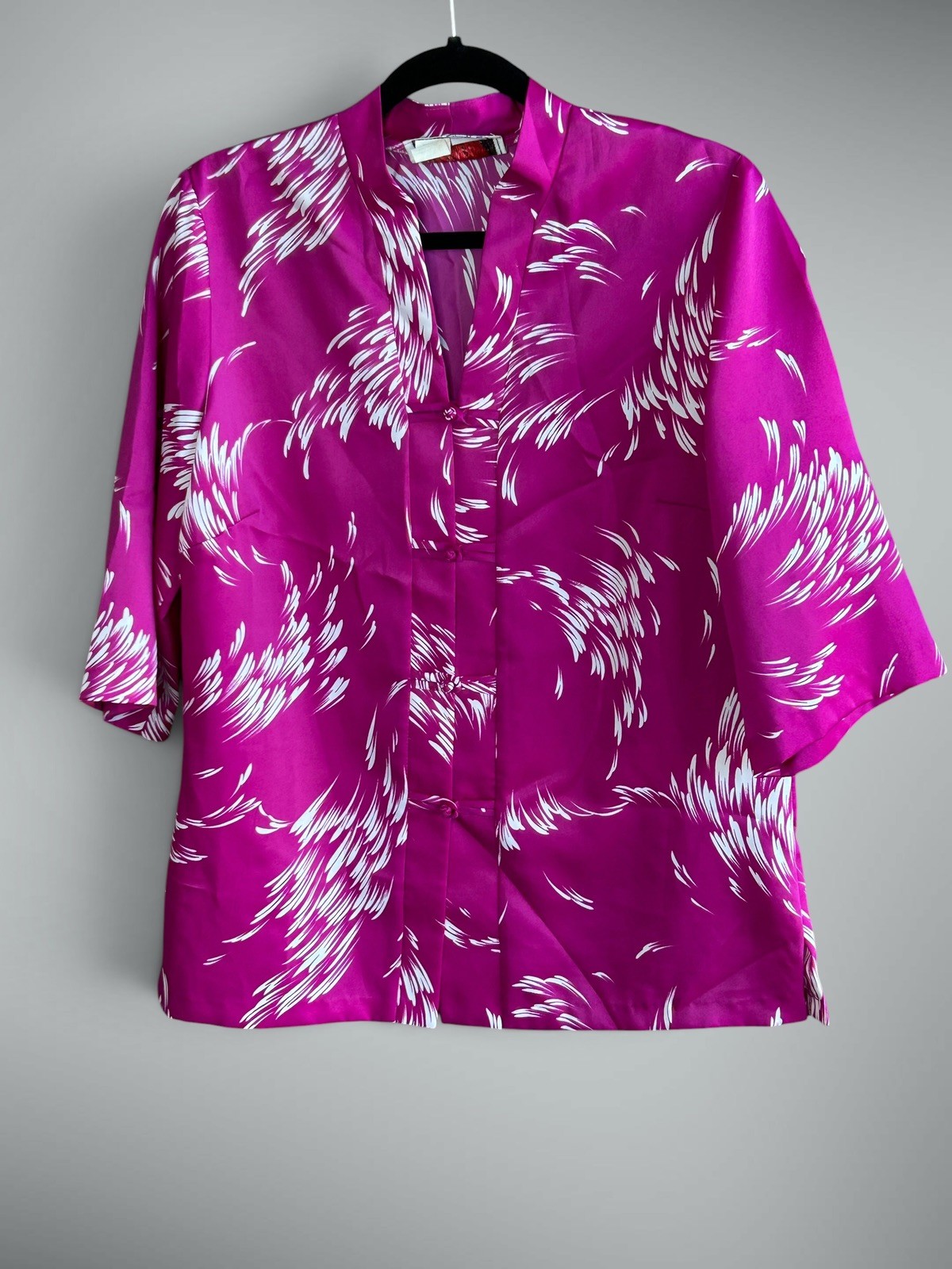Nani of Hawaii Vintage Liberty House Fuchsia Kimono Asian Inspired Blouse Top