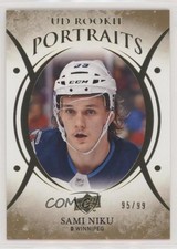 2018-19 Upper Deck UD Portraits Rookies Gold Foil 95/99 Sami Niku #P-60 pi1