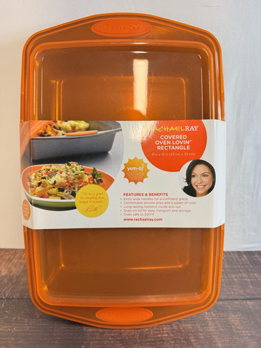RACHEL RAY COVERED OVEN LOVIN RECTANGULAR BAKING PAN 9X13 INCHES. - Picture 5 of 5