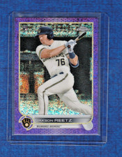 2022 Topps Chrome Purple Speckle Refractor /299 Rookie # 157 Jakson Reetz