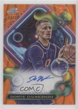 2023-24 Cosmic Chrome Orange Galactic Refractor 3/25 Donte DiVincenzo Auto 1co7