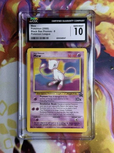 Pokémon Mew #8 Black Star Promos CGC 10 Gem Mint Promo Pokémon League 2000