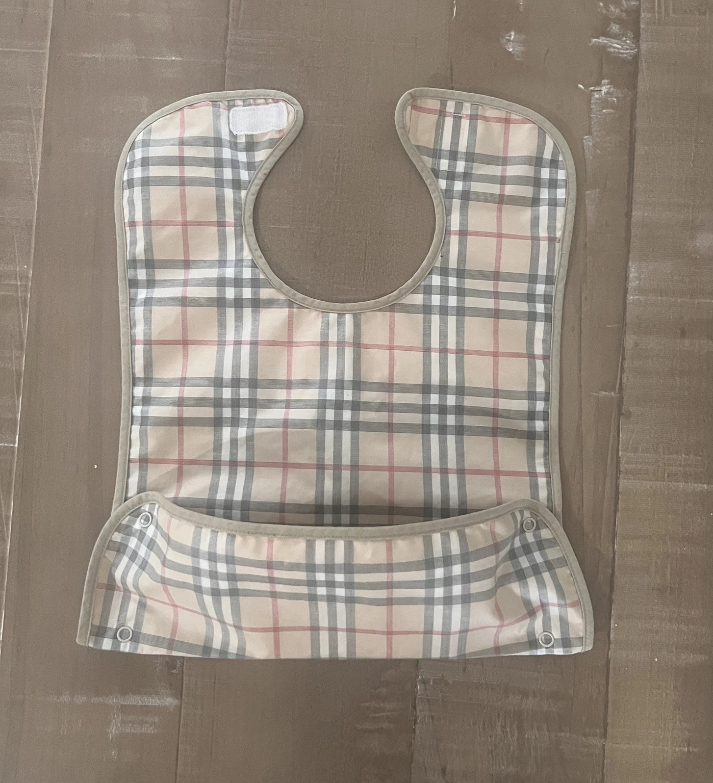 Burberry Baby Bib Waterproof Apron Check Stripe Food Spill Pocket Kids
Opens in a new window or tab