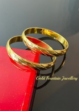 22K 22Ct Gold Filled Size 2.6 Set Of 2 Bangles/Bracelets Ref:-589