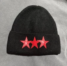 Pre Owned Chrome Hearts Cashmere Sludge Beanie Black/Red