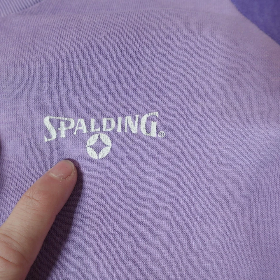 Sudadera Spalding De Colección Para Mujer Mediana Alta Púrpura Preppy Tenis Prop EE. UU. Años 80 Foto 4 de 4