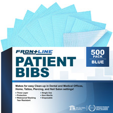 500 Pack Disposable Dental Bib 13"x 18" - 3 Ply Waterproof Tattoo Patient Cover