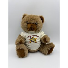 Vtg 80s Douglas Co Little Cuddlers 15" Jointed Plush Bear FAO Schwarz T-Shirt