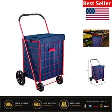 Waterproof Shopping Cart Liner - 18"x15"x24" with Adjustable Straps in Navy Blue