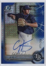 2022 Bowman Mega Box Chrome Mojo Blue Refractor 77/150 Cooper Kinney Auto 11ht
